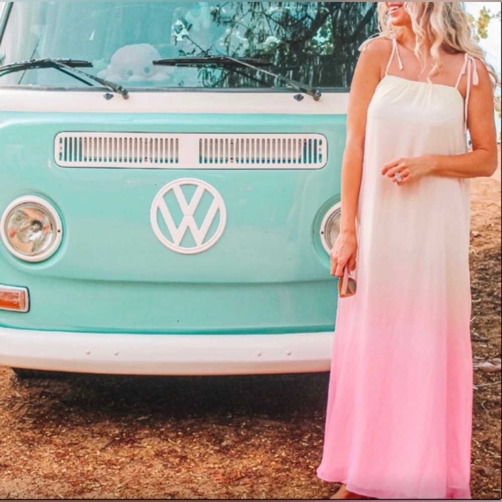 Buddy Love Pink and White Maxi Dress